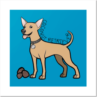 Coconut Retriever (light brown) Posters and Art